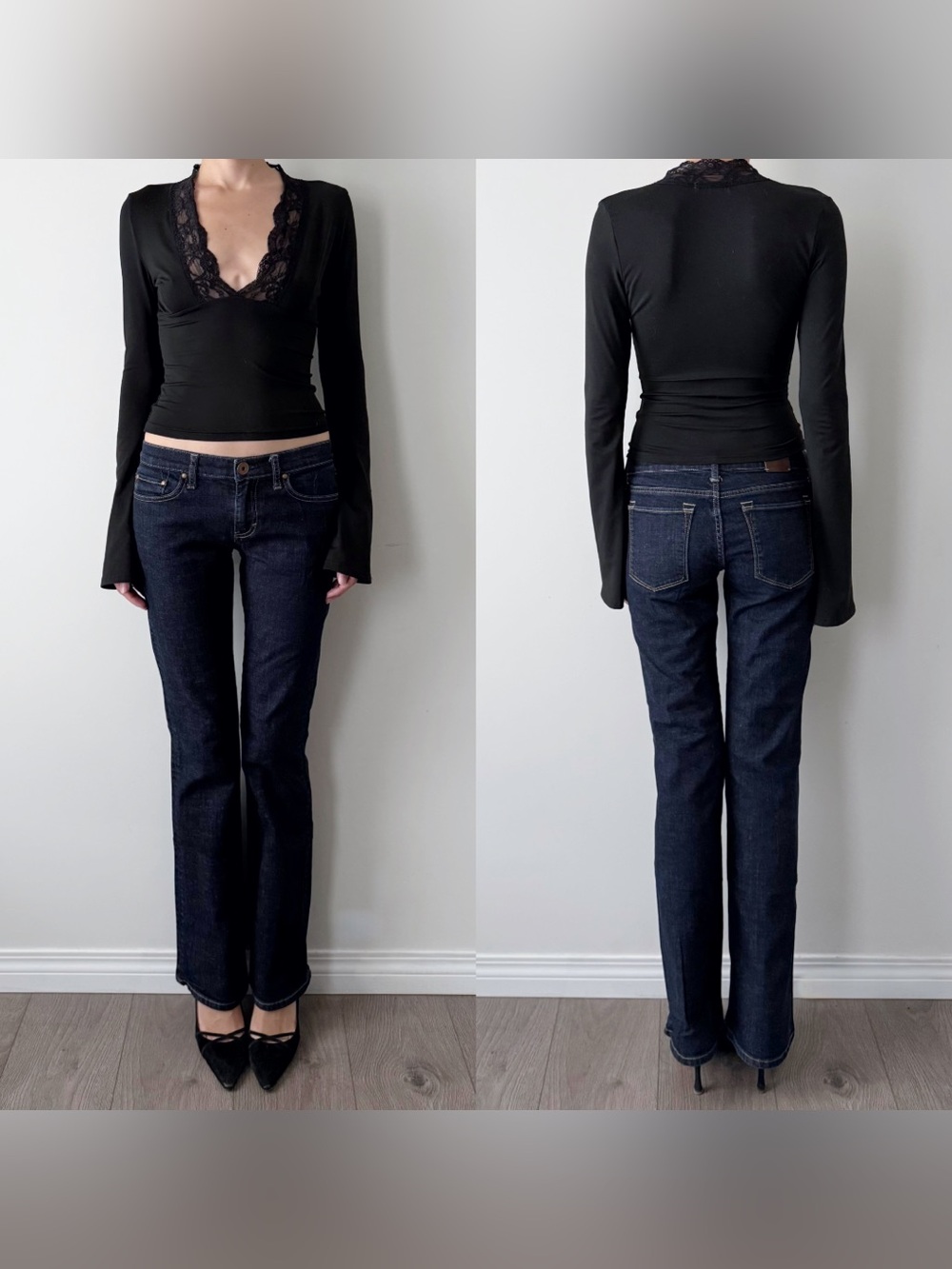 Banana republic dark wash low rise bootcut jeans